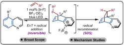 Photochemical Dearomative Cycloadditions of Quinolines and Alkenes: Scope and Mechanism Studies